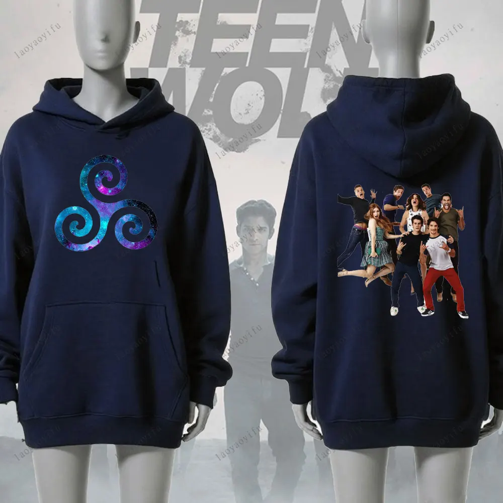 Trendy Style Teen Wolf Print Hoodies Men Autumn and Winter Sweatshirt Harajuku Casual Streewear Sportswear Girl Warm Hoodie