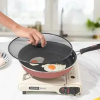 Stainless Steel Splash Guard Lid with Handle, 29/33CM Fine Mesh Anti-Grease Cover for Frying Pan & Kitchen Cooking Tools