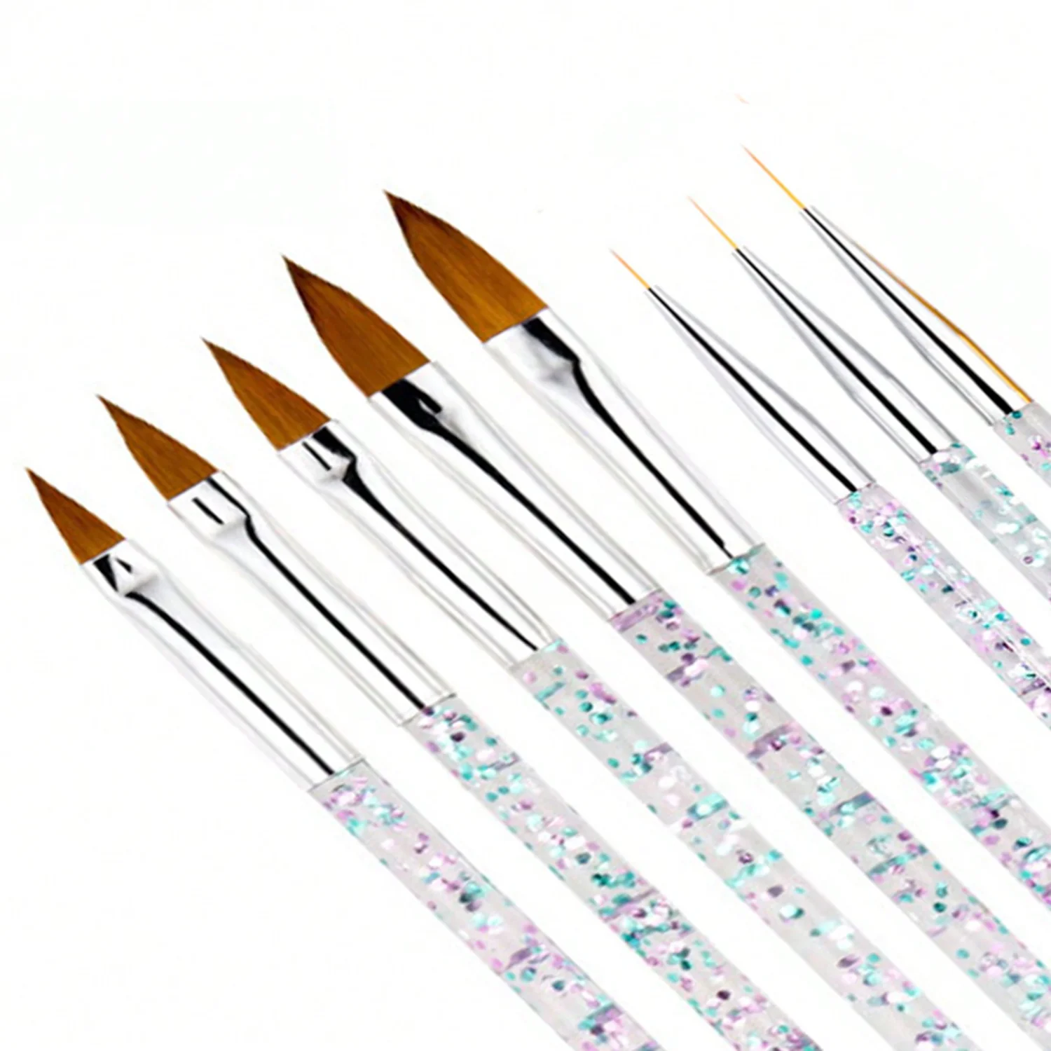 13pcs Nail Art Brush Set Including Led Lamp Pen, Liner Pen, Flower Pen, Silicone Pen, Drill Pen, Rhinestone Pen, Crystal Pen And