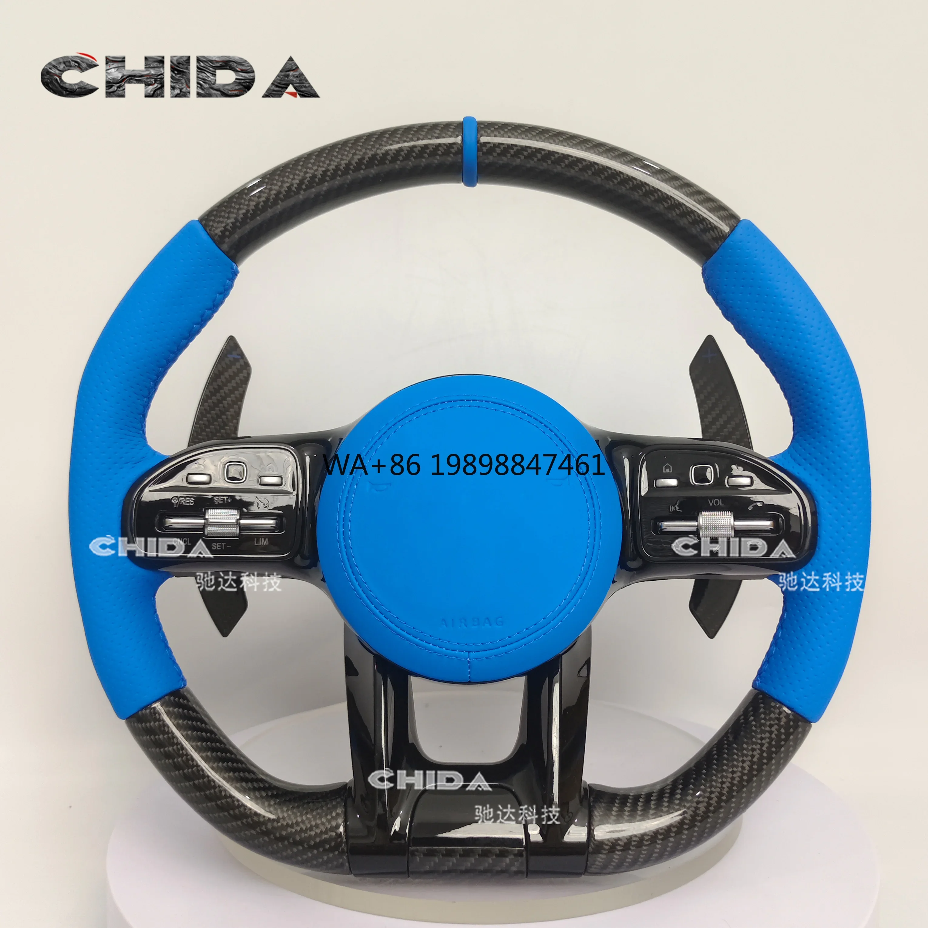 

B-M-W Steering Wheel Handmade Customizable Carbon Fiber Leather Half Zip Hole 2 3 4 5 6 Series Custom F30 F20 F10 F22