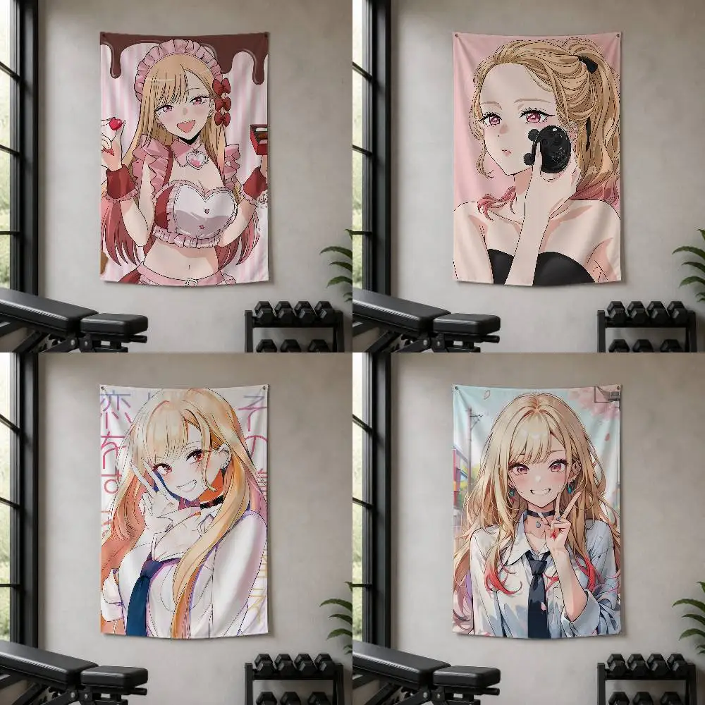 My D-Dress Up D-Darling Marin Kitagawa Decorative Hanging Flag with Grommets for Garage Bedroom Dorm Wall Decor