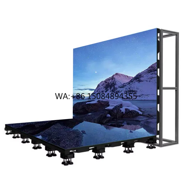 Pantalla LED de Alta Luminosidad con Sensor de Gravedad, Paso de Píxeles de 3.91mm, Resistente al Agua, para Centros Comerciales, Baldosas Interactivas Antideslizantes