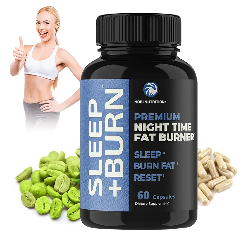 

White Kidney Bean, Green Tea Leaf Extract, Nighttime Fat Burner, Boosts Metabolism, Improves Sleep, 60 Capsules