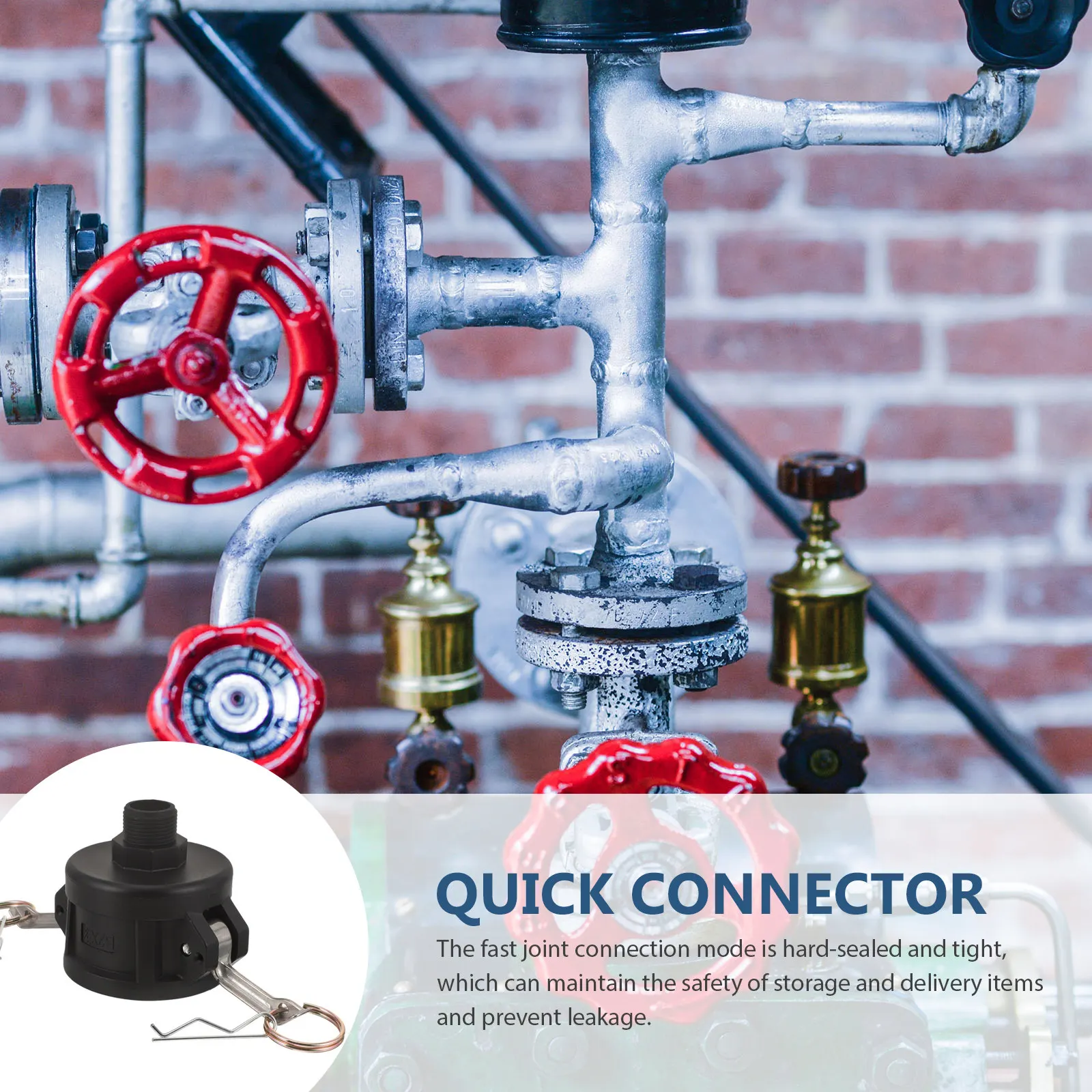 IBC Tank Adapter 2 Inch Quick Connect Tote Fitting Hard Seal Food Grade Chemical Storage Drain Accessory
