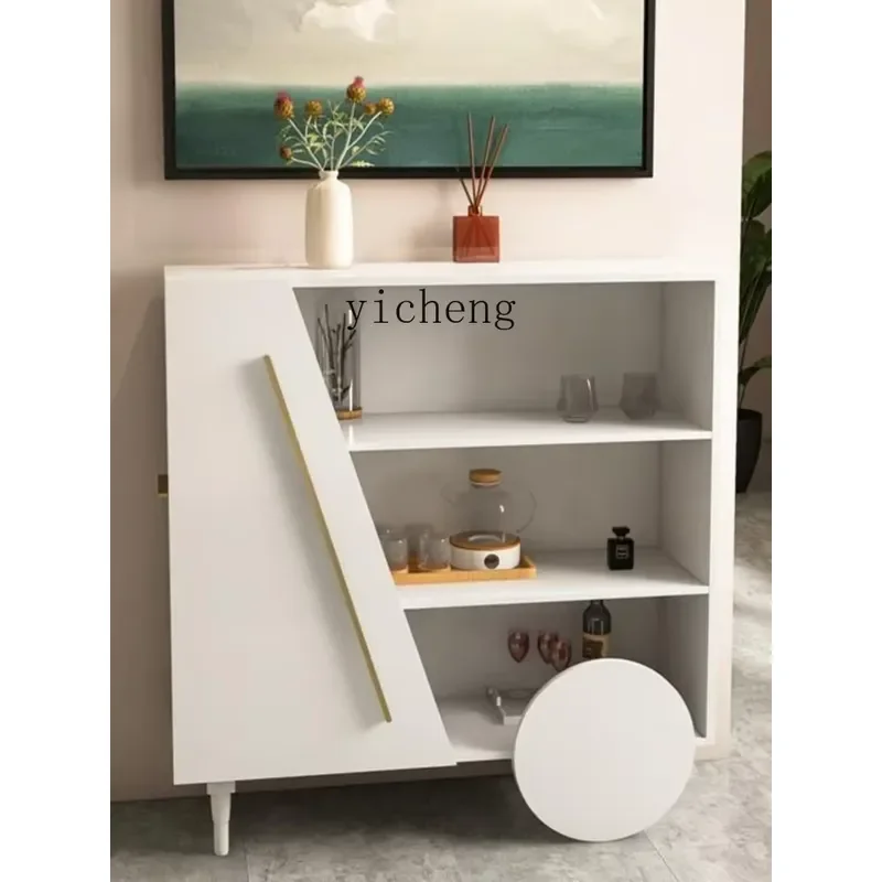 for Multi-Functional Solid Wood Storage Cabinet Cream Style Wall Sideboard Cabinet