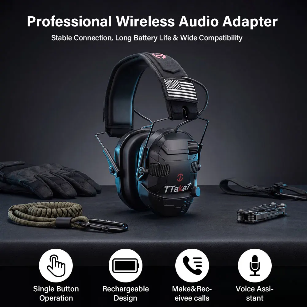 

Hot sell Hunting Tactical Earmuff with BT adapter for Shooting Electronic Hearing protection Headset Noise Reduction headphone