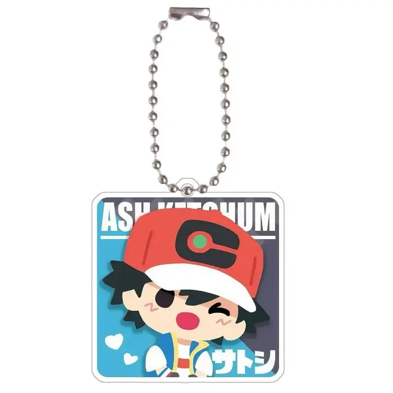 Pokemon Gift Ash Ketchum Keychains Marnie Brock Piplup Dawn Kieran Serena Diy Acrylic Action Toy Figure Anime Collection Pendant