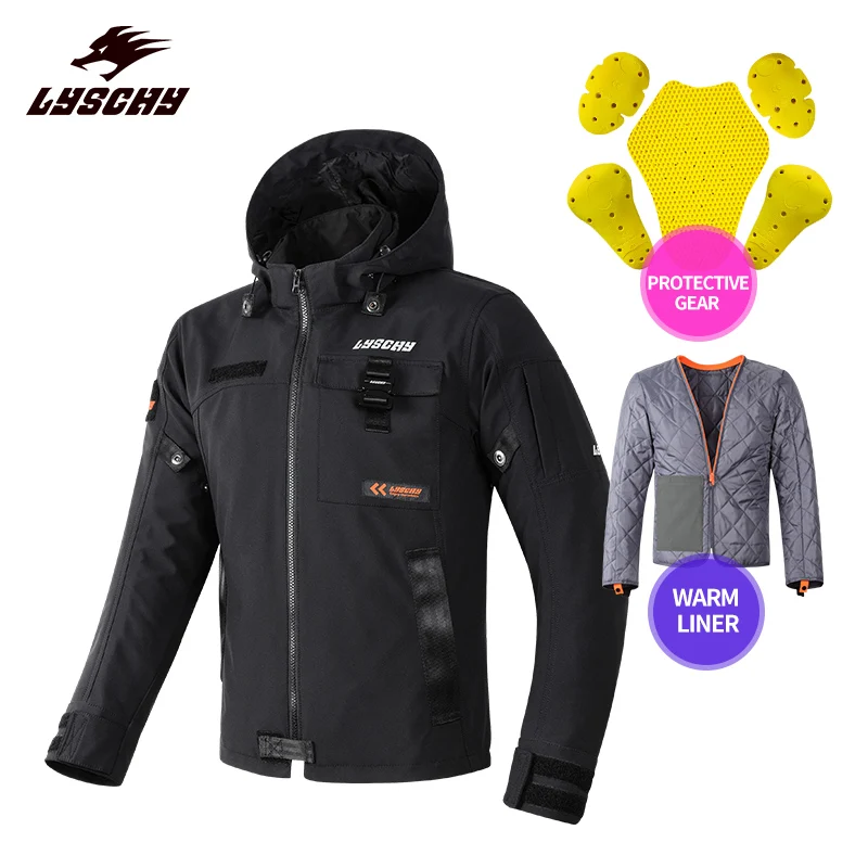 

Four Seasons LYSCHY Motorcycle Riding Cloth Men Women Winter Waterproof CE Anti-drop Warm Leisure Motorcycle Racing Jacket