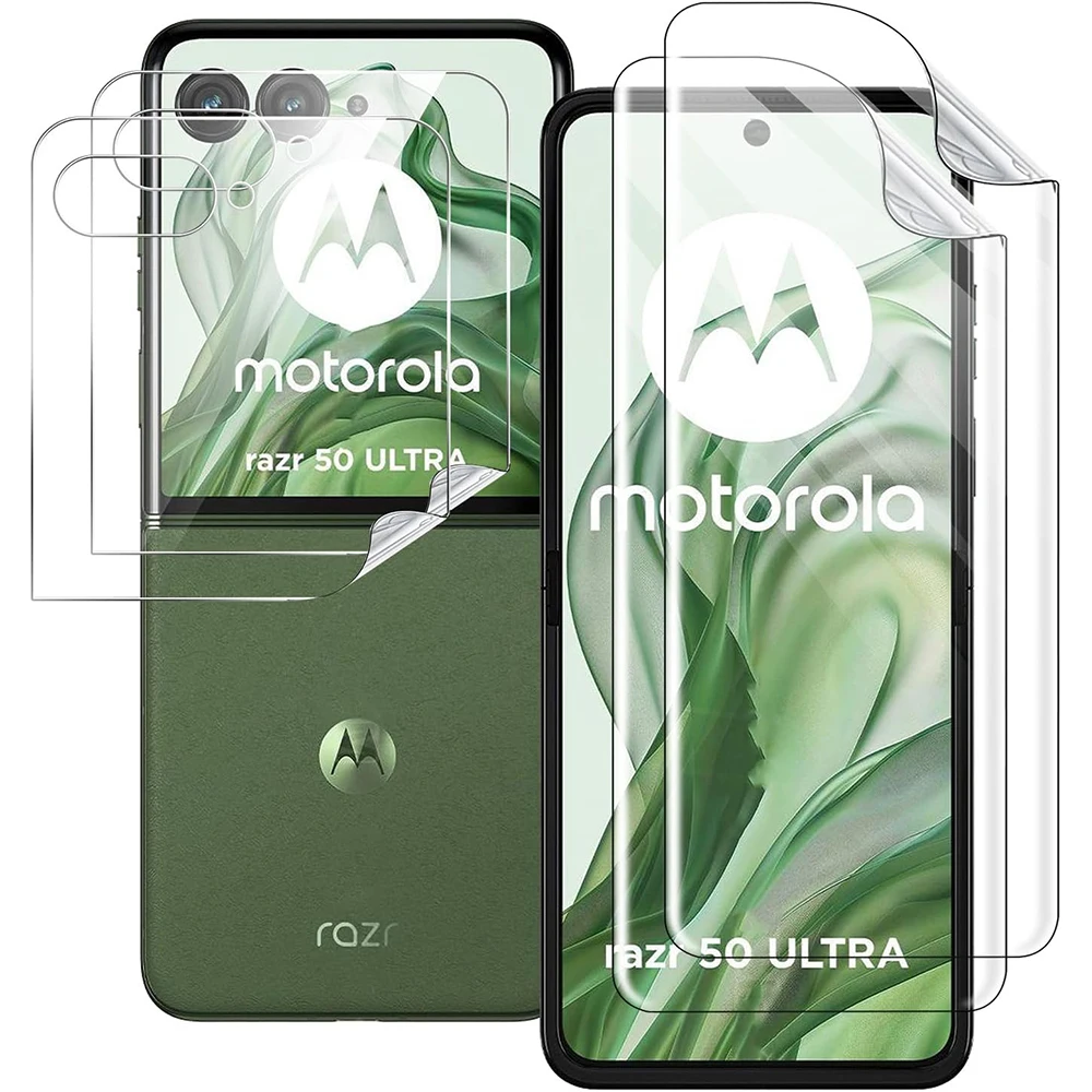 4 in1 Hydrogel Film For Motorola Razr 50 Ultra 50Ultra Front Back Soft HD Screen Protector For Moto Razr 50 Ultra Plus 2024 Film