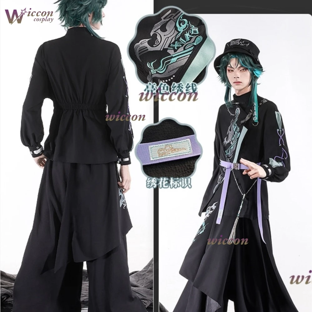 

YesOk Genshin Impact Xiao Doujin Chinese Traditional Cosplay Costume Casual Wear Roleplay Outfit Convention Halloween