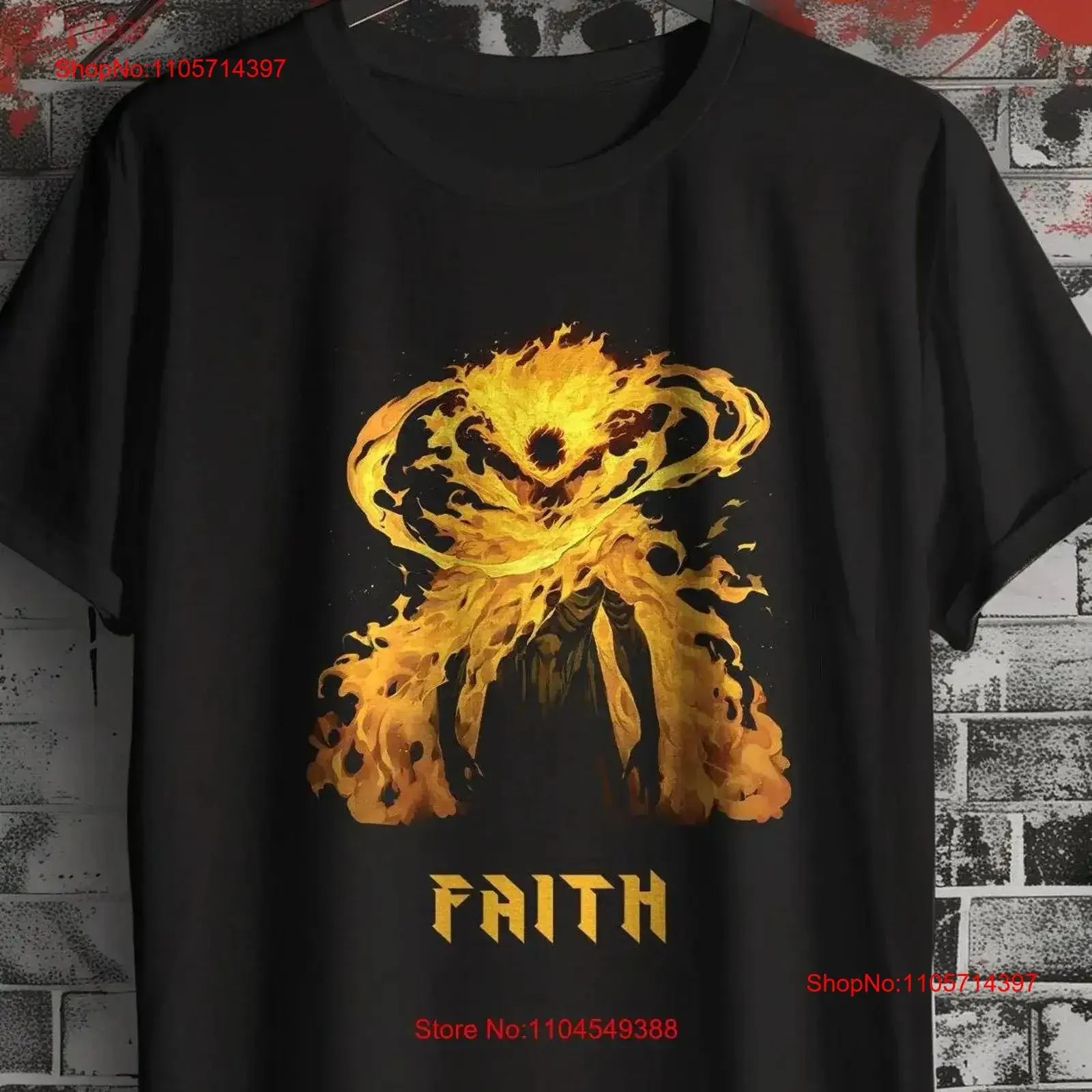 Faith gaming T Shirt flaming pyromancer madness burning tee fire which build are you vintage Washed Stylish Versatile Casual