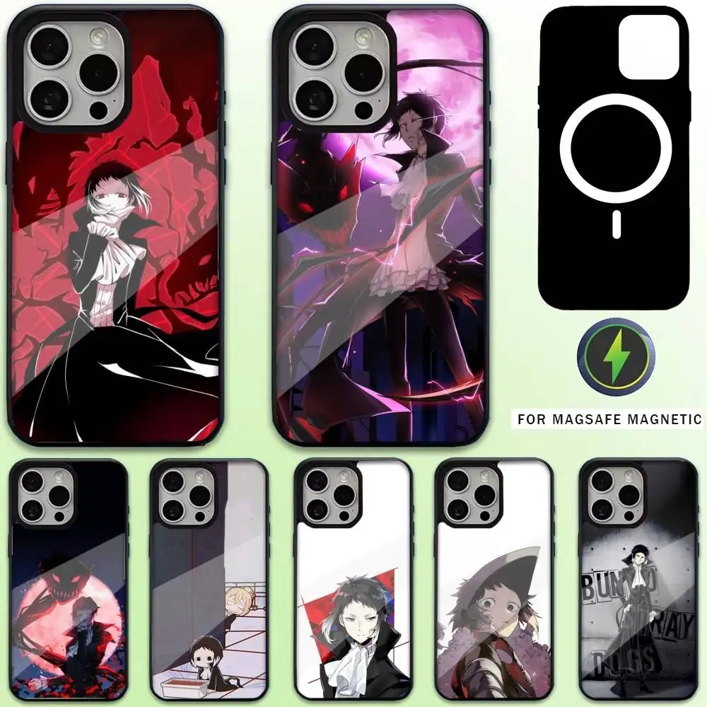 

B-BSD A-Akutagawa Phone Case For iPhone17,16,15,14,13,12,11 Plus,Pro Max Magnetic For Magsafe Wireless Charging