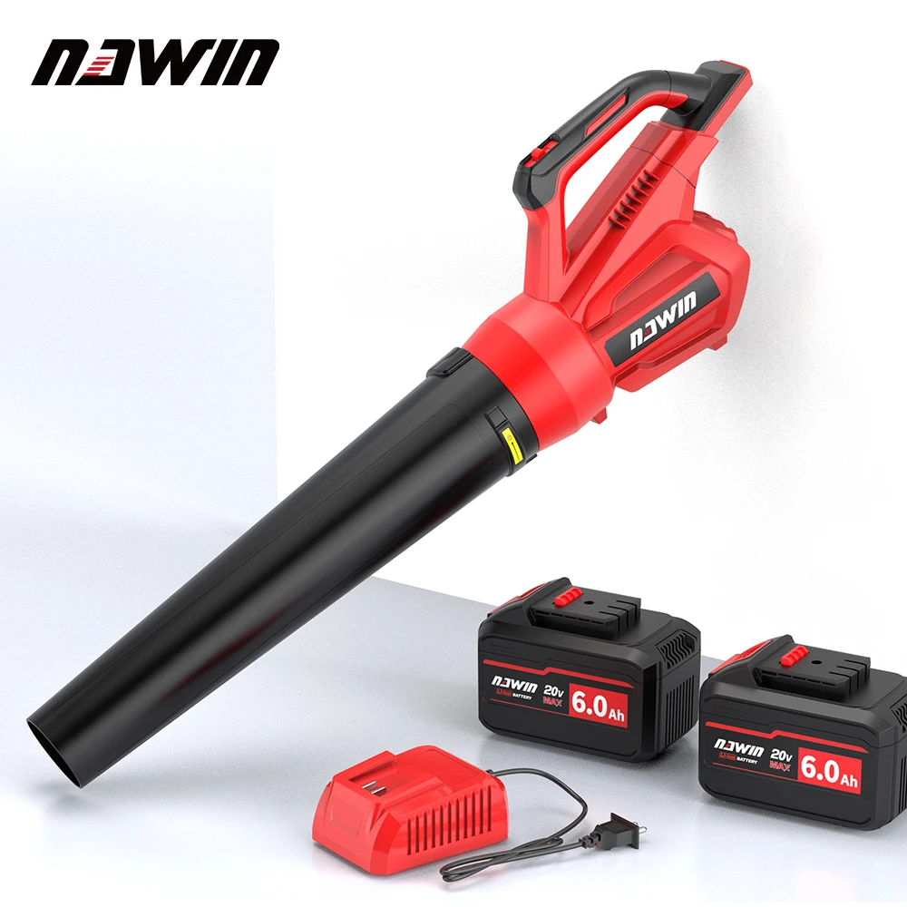 NAWIN Cordless 21V High Capacity Lithium Ion Outdoor Storm Blower Garden Sweeper Leaf Blower Snow Blower DIY Garden Tools