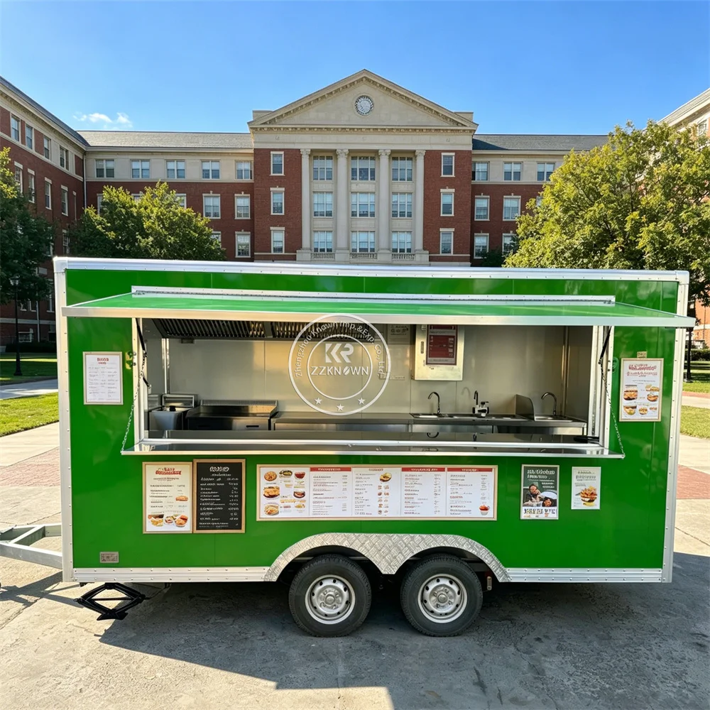 

Мобильный фудтрак-прицеп для коммерческой кухни, передвижная кухня для барбекю с полным комплектом кухонного оборудования