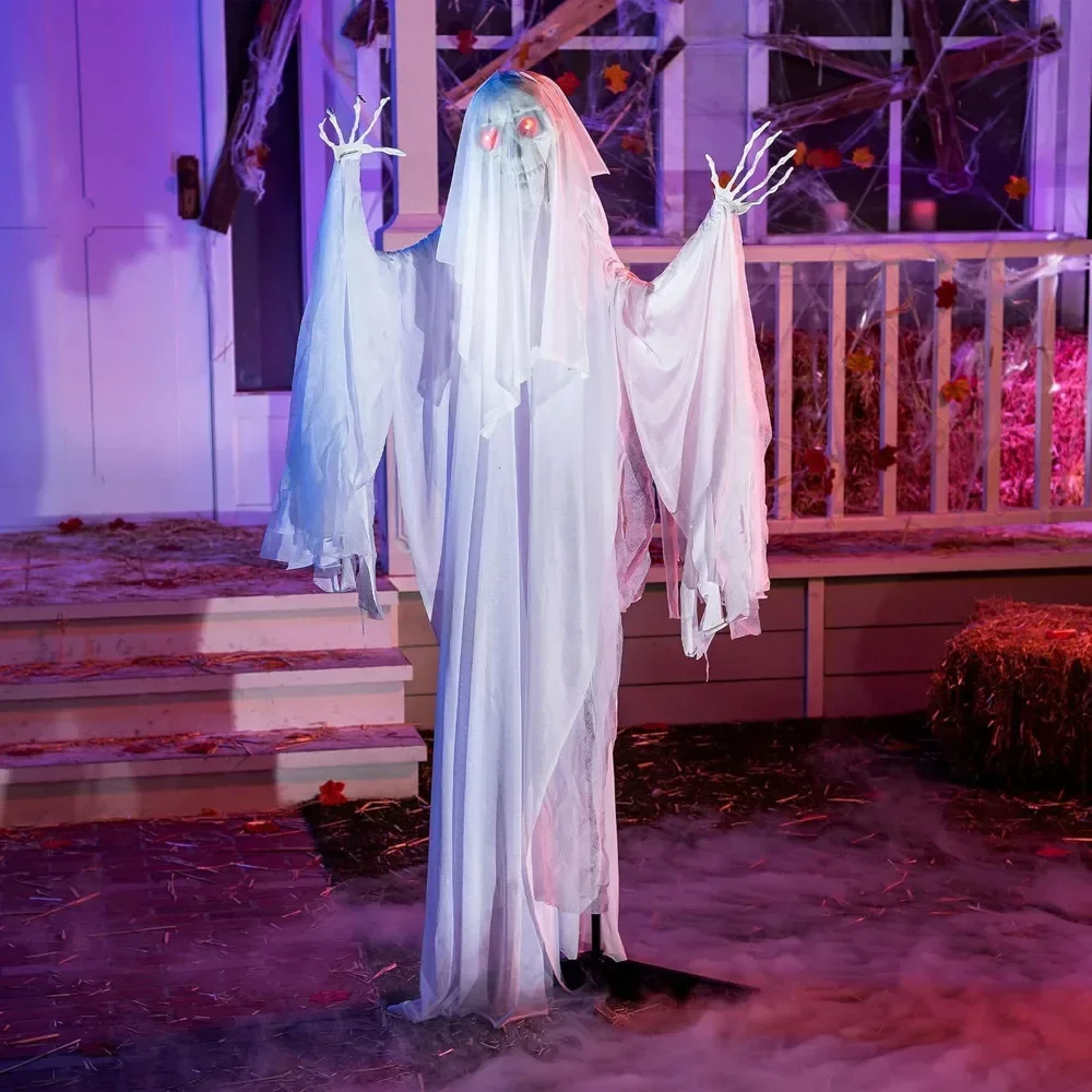 

Природный Призрак в натуральную величину, яркие украшения на Хэллоуин, реквизит для уличного дома