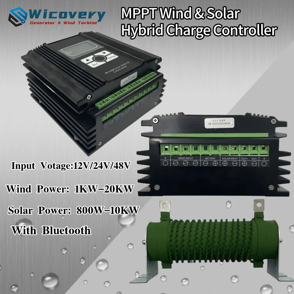 10KW 20KW Solar Wind & Solar Hybrid MPPT Laderegler Doppel 12V 24V & 48V Auto Regler wind Turbine Solar Panel Für Bauernhof