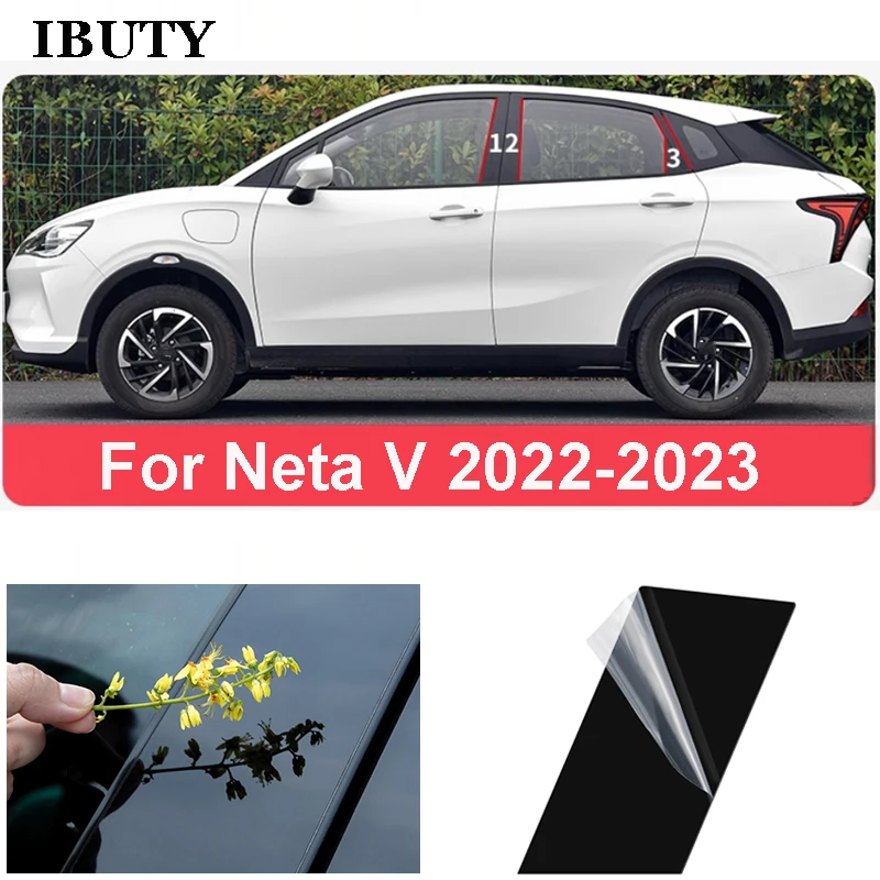 For Neta V 2022-2023 Accessories Car Window B C Pillar Protector Middle Column Trim PC Center Guard Strips