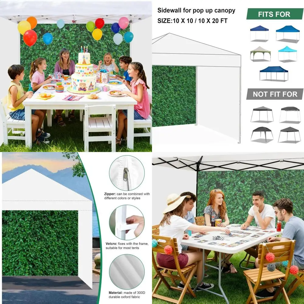 

10x10 сверхмощных боковых стендов с навесом, водонепроницаемый навес для улицы, упаковка из 3 штук для выдвижных палаток, белый