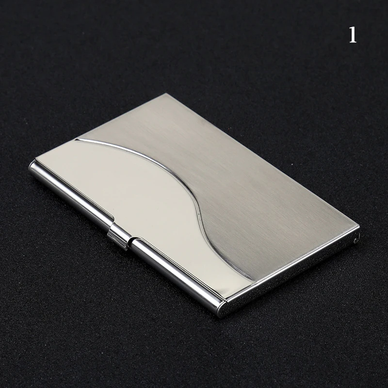 Mode Visitekaartje Houder Rvs Zilver Aluminium Credit Card Case Vrouwen Portefeuilles Mannen Id-kaart Box Card Organizer