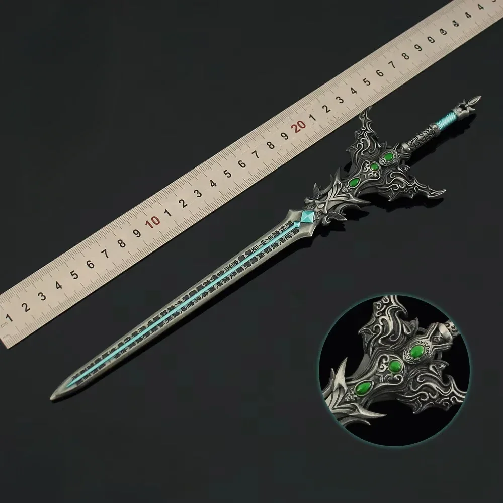 29 سنتيمتر العالم المثالي أنيمي الأجهزة الطرفية سبيكة نموذج لجسم التناسخ السيف لعبة سلاح تأثيري الدعامة الهدايا صندوق جميع المعادن جمع