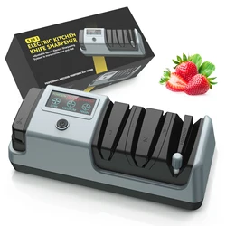 YOORLEAY 5 in 1 Electric Knife Sharpener-3 Rotational Speed Adjustable Electric Knife Sharpeners for Kitchen Knives