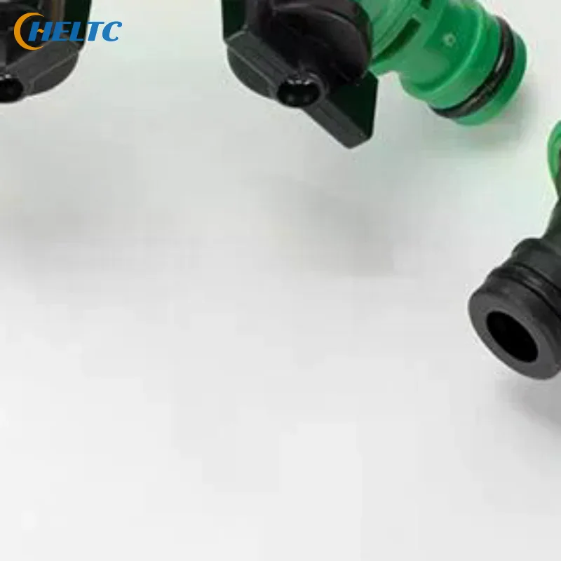 Green Garden Water Splitter Y Connector 2-Way Valve With Switch - Quick Plastic Adapter For Faucet Irrigation Flower Landscaping