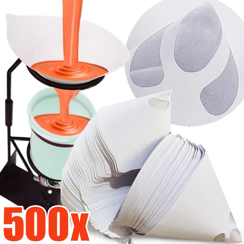 

Paint Strainers with Filter Tips Cone Paint Filter Fine Nylon Mesh Resin Filter for Automotive Spray Guns Arts Crafts Painting