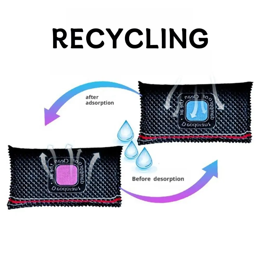 

Professional Moisture Absorber Prevent Humidity Damage Car & Home Dehumidification Bag Home Closet Humidity Absorber Bag 4/8pcs