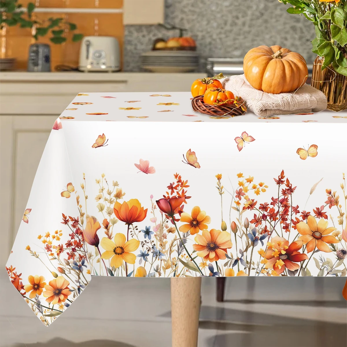 

Spring Floral Tablecloth Flower Disposable Table Cover for Home Decor Picnic Dining Holiday Weeding Birthday Tea Party Supplies