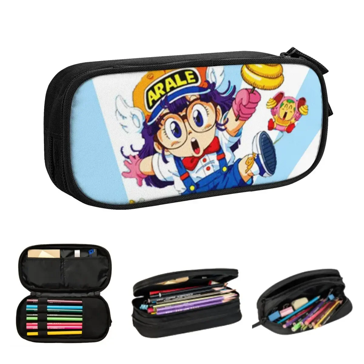 Arale Unchi-kun Pencil Cases Large Capacity Pen Bags Pen Box Pencil Pouch For Boys Girls Students Stationery School Office