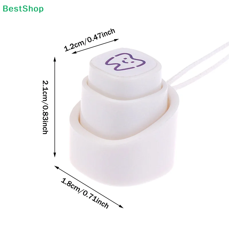 ♥Cute Tooth Icon Single-Button Stamp - 10mm Mini Self-Inking Stamper for Diary, Planner & Journal Decoration