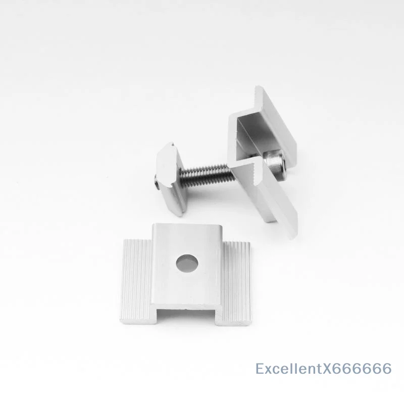 Solar Panel Mid Clamp Aluminum Material Rust Proof Strong Fixation for Grid Tied Solar System Mounting