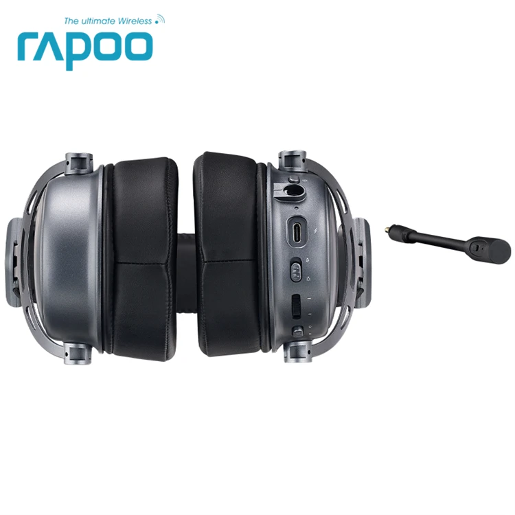 Rapoo VH800 Logo personalizzato RGB Gaming 2.4G BT Ricaricabile LED Dinamico Omni Mic Cuffie da gioco wireless