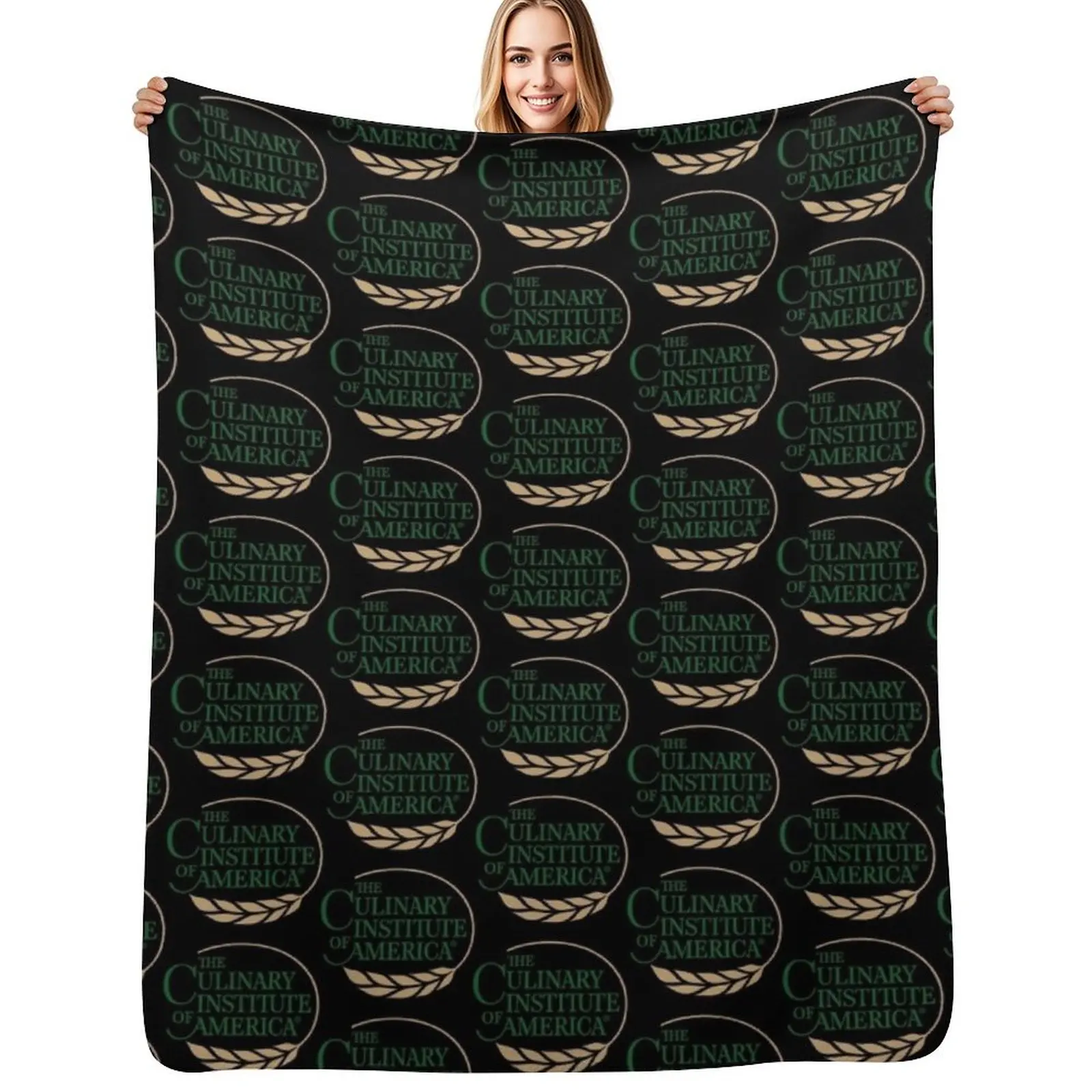 

CIA (The Culinary Institute of America) Throw Blanket Easy Care Comfortable Blanket for Couch