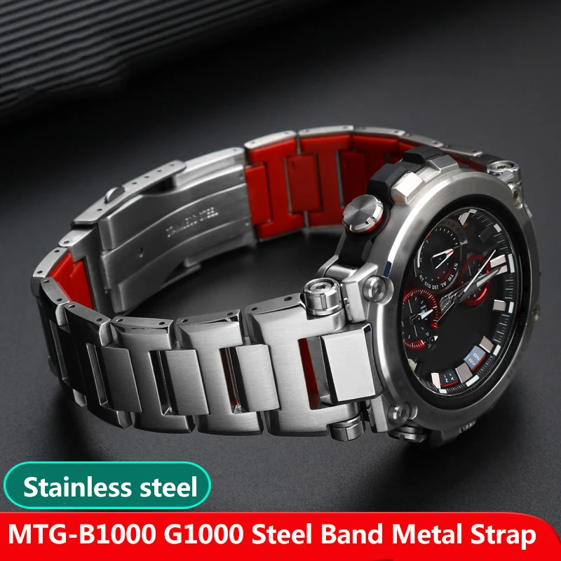 カカシオステンレススチールウォッチバンド,プレミアムウォッチ,アクセサリー,レジンブレスレットG-SHOCK, MTG-B1000