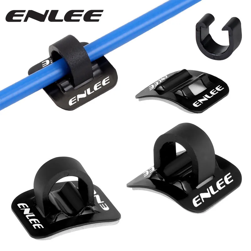 

ENLEE Frame Wire Seat Bicycle C-Buckle Wire Passer, Wire Tube Double-Sided Tape Aluminum Alloy YouTube Fixed Seat