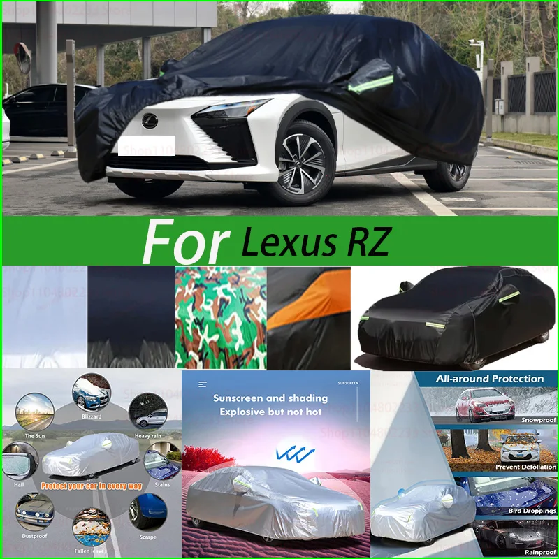 

Full Car Cover For Lexus RZ Outdoor Sun Shade Anti-UV Rain Snow Wind Protection Waterproof Auto Cover