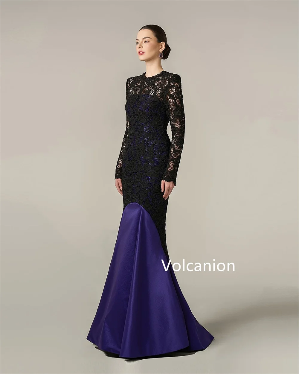 ที่กําหนดเอง Charmeuse จีบ Mermaid อัญมณีชุดยาว Bespoke โอกาสพรหมชุดราตรีแฟชั่นคุณภาพสูง