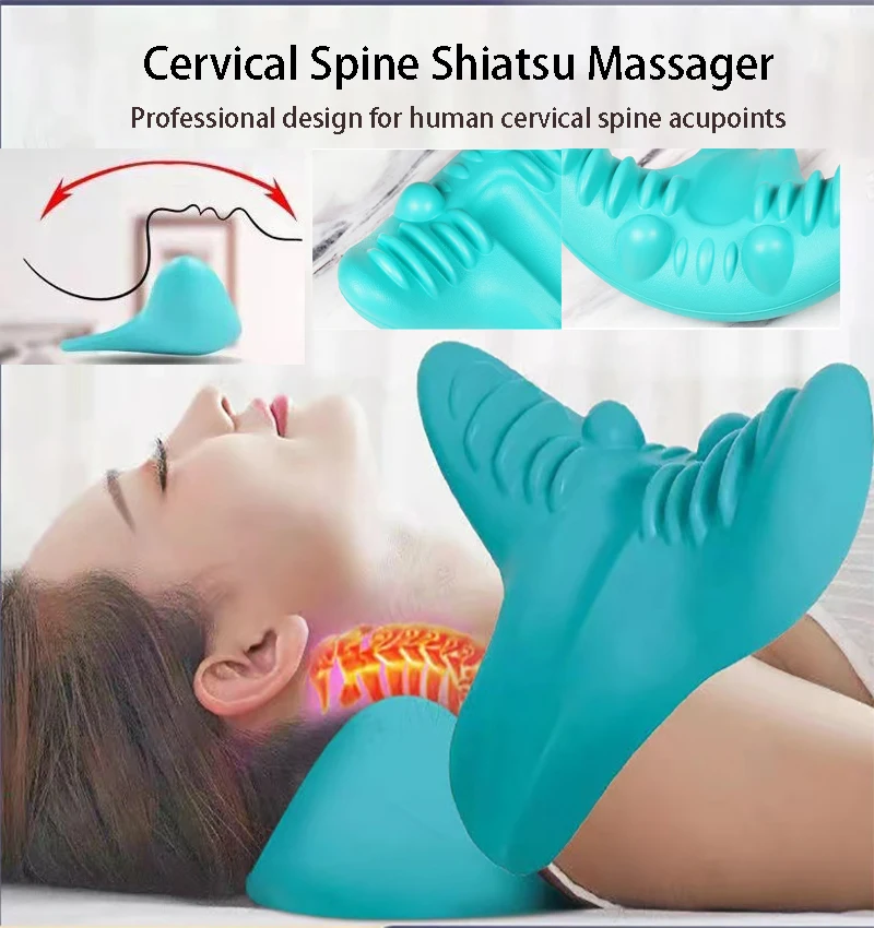 Shoulder Stretcher Relax Cervical Chiropractic Traction Device Pillow Repair Cervical Spine Traction Device Massager Relax Body