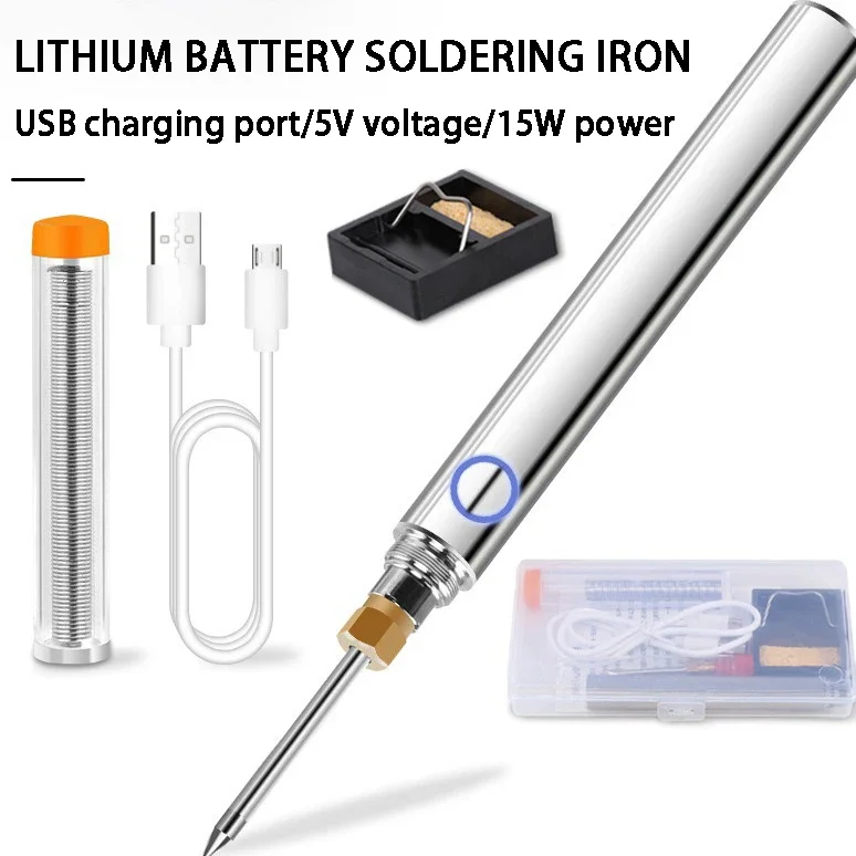 

Wireless Lithium Battery Soldering Iron Set Portable USB Charging Soldering Pen 15W Mini Electronic Repair Welding Equipment