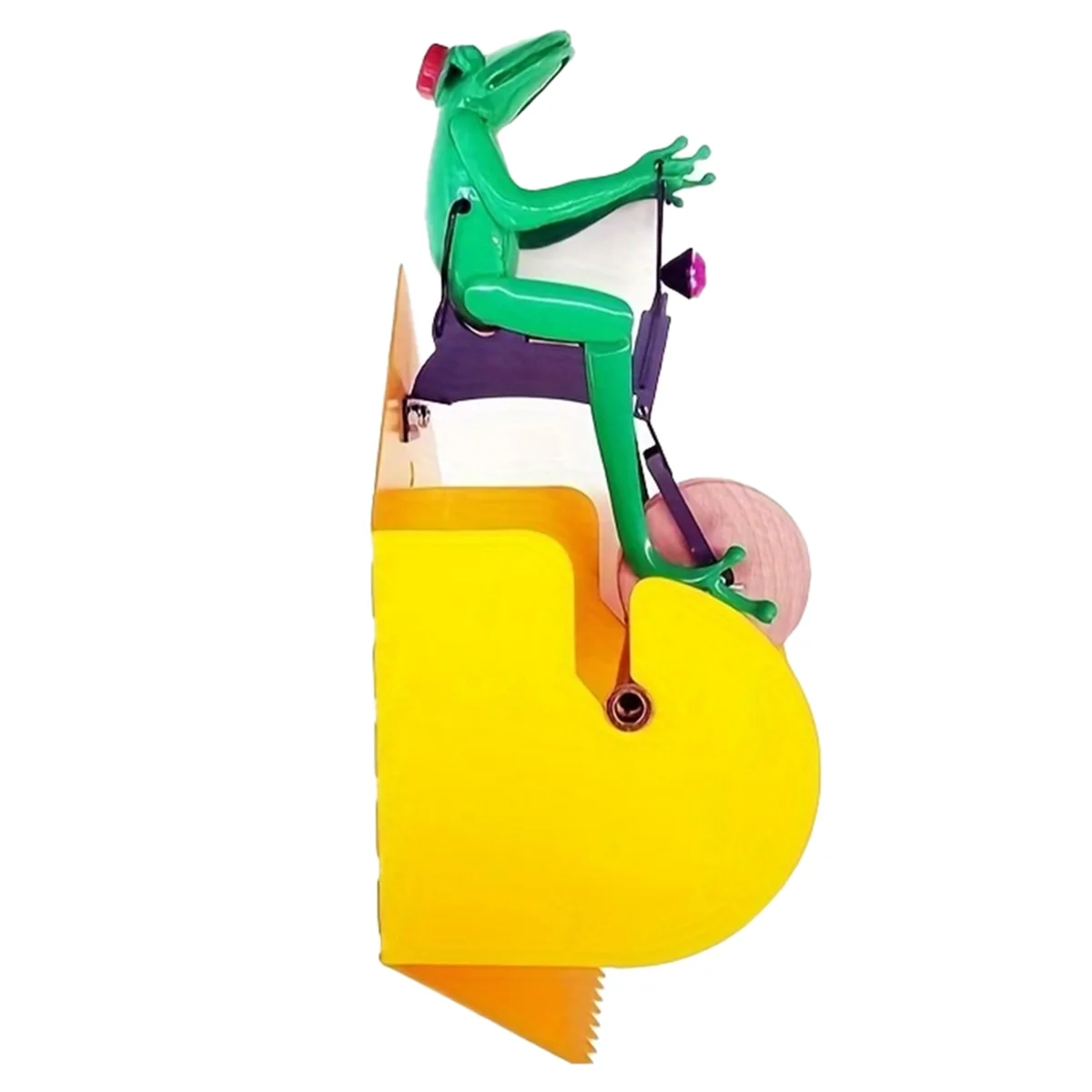 Creatives Frog Riding Unicycle Wall Mounted Paper Roll Holder - Unique Design, Perfect for Home Decoration Bathroom Wall