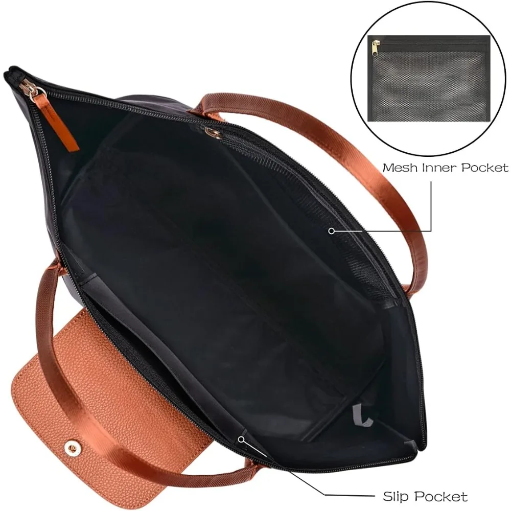 Women's Lightweight Nylon Tote Bag for Travel & Work | Foldable Shoulder Bag | Large Capacity & Fashionable Design