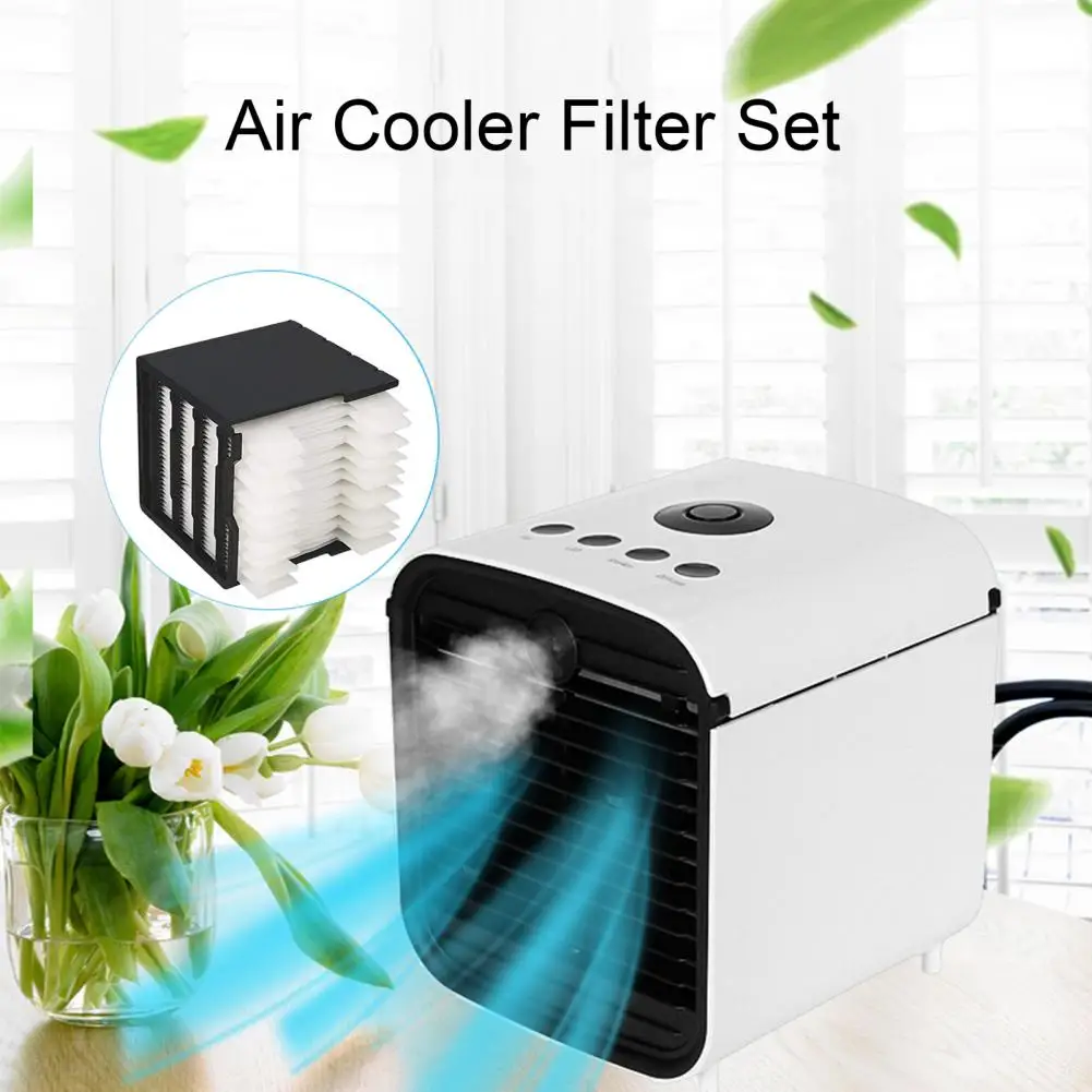 28Pcs Mini Air Cooler Filter Personal Space Cooler Humidifier Air Conditioner Water Absorbent Filter Paper Replacement