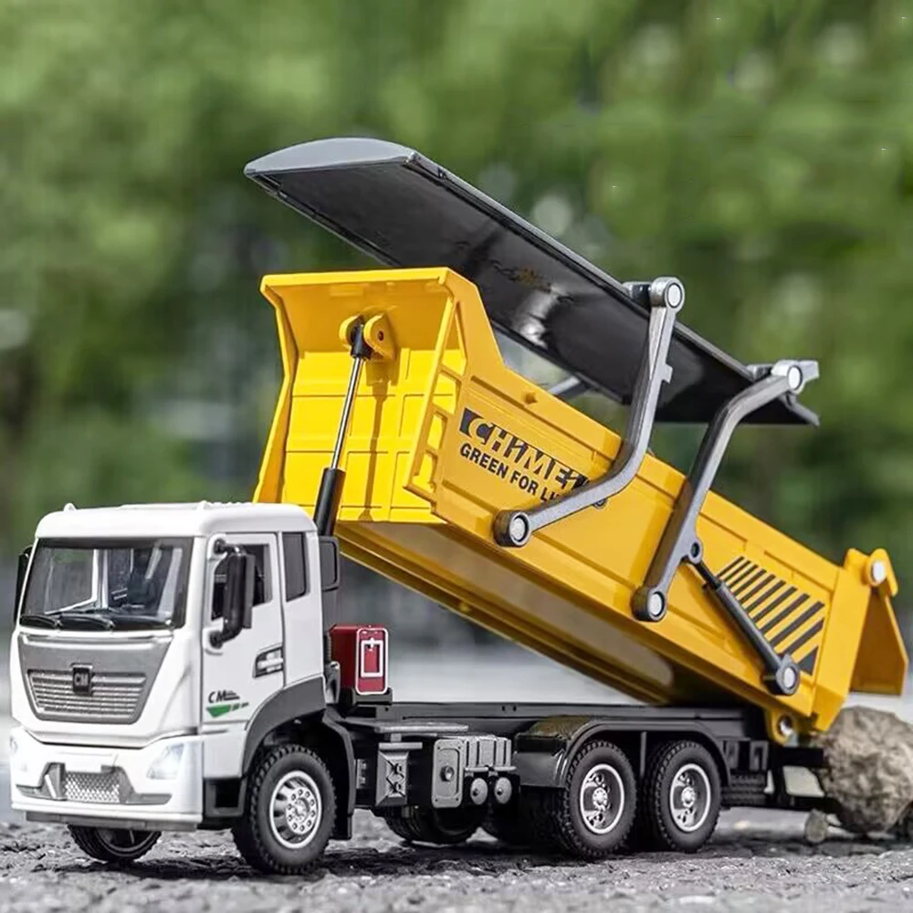 1:32 نفايات التربة النقل نموذج مركبة اللعب سبيكة دييكاست منصة مقطورات الصوت ضوء الأبواب مفتوحة التراجع للهدايا الأولاد