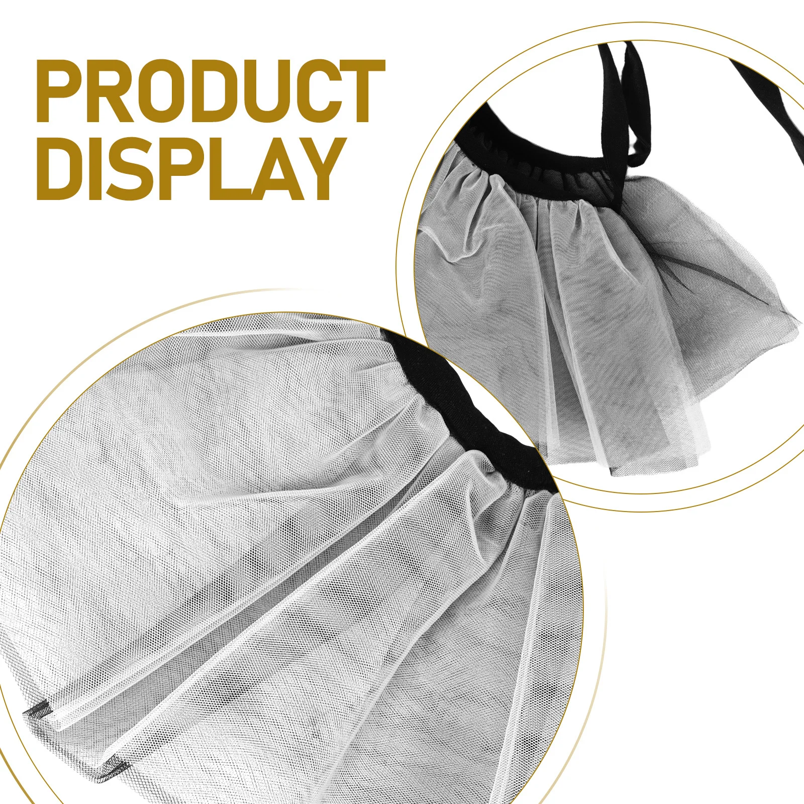 انفصال طوق أسود أبيض التباين الطبقات شبكة نفخة الرقبة كشكش ل تأثيري حلي مهرجان الأزياء التبعي #5