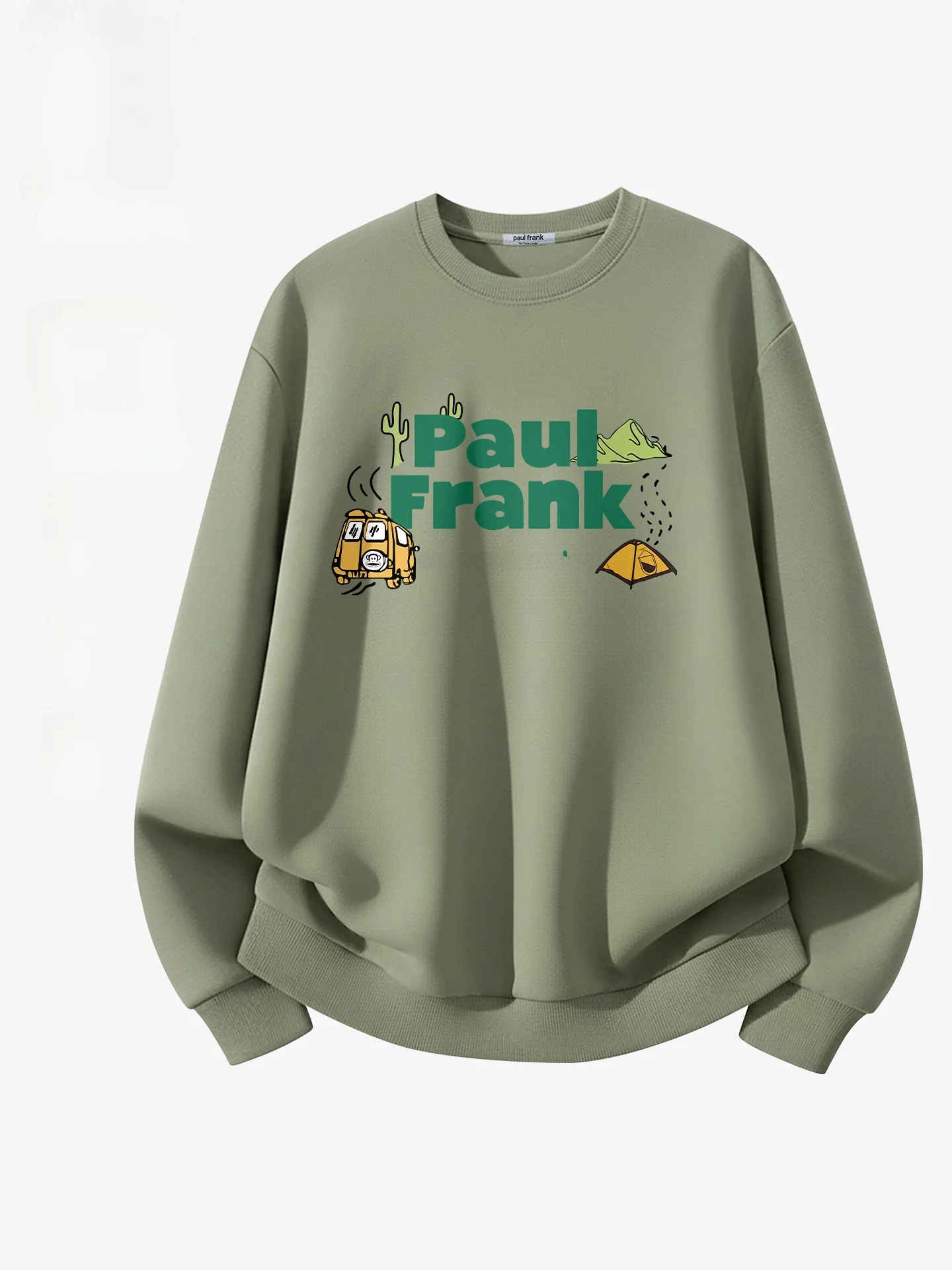 

Spring 2026 Loose Fit American Sle Long Sve Crew Ne Sweatirt Men's een Jaet Youth Casual Cotton Polye...