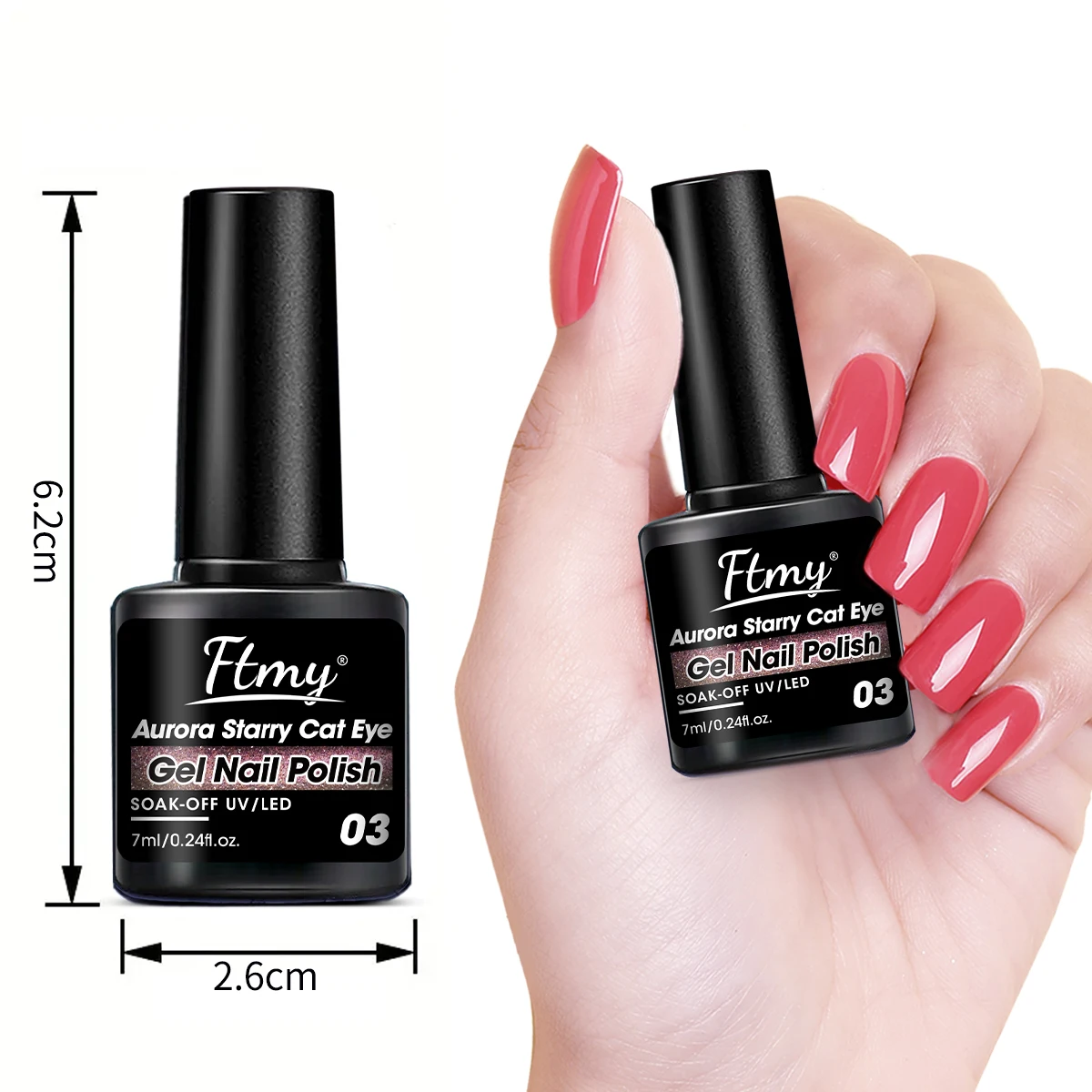 مجموعة طلاء أظافر جل عين القطة، تأثير الحرباء، أسود، أرجواني، ولمعان فضي، تصميم جالاكسي السحري، تتضمن معطفًا أساسيًا، علويًا #3