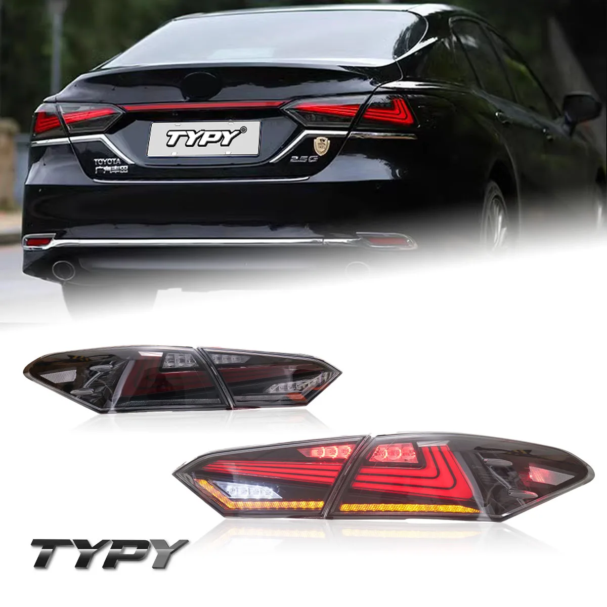 

Car Tail Lights Modified LED Taillamp Dynamic Turn Signal Reverse DRL Lights Tail Lights For Toyota Camry 2018-2019