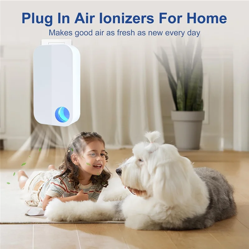 Очиститель воздуха ABVI-Lonic — 4 отрицательных выхода, тихий портативный ионизатор воздуха для дома, офиса, спальни, ванной комнаты, вилка европейского стандарта