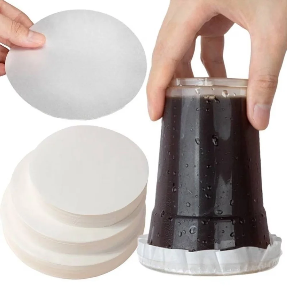 Disposable Spill-Proof Coffee Cup Lids, Food-Grade Anti-Overflow Covers, Secure Fit No-Spill Flat Design, Suitable for Takeout